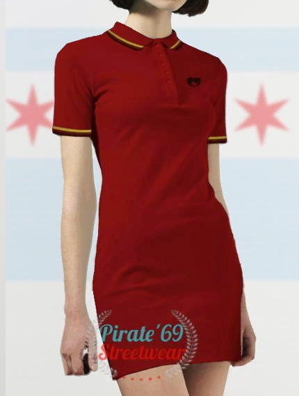 skinhead girl wearing polo dress