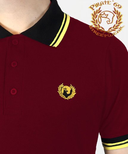 Pirate 69 Hawk Wreath Twin Tipped Polo Shirt