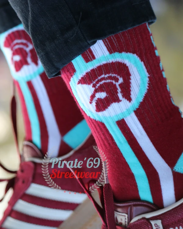 Claret and Blue Casuals West Ham Skinhead Socks by Bovver