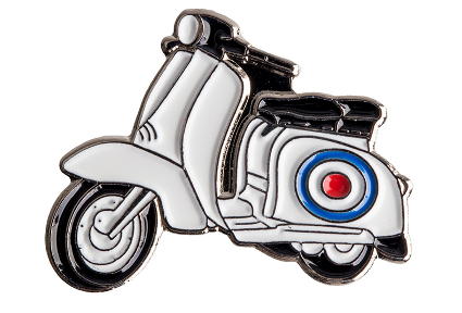 Lambretta scooter skinhead mod pin badge buttons
