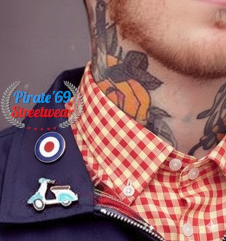 Vespa scooter skinhead mod pin badge buttons