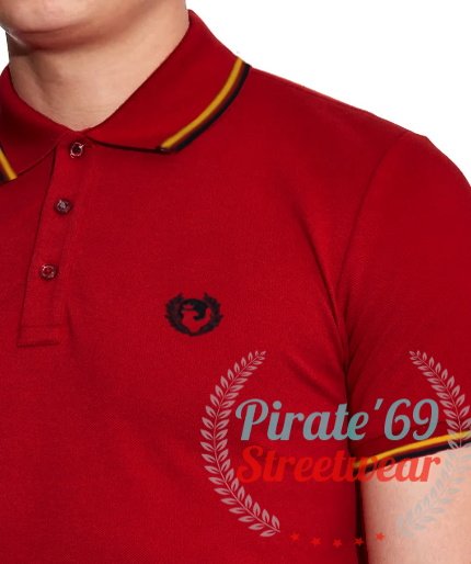 NEW STOCK Pirate 69 Hawk Wreath Twin Tipped Polo Shirt