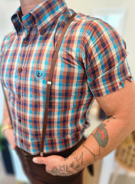 Stretch Button Down Shirt for Skinheads and Mods, made in USA