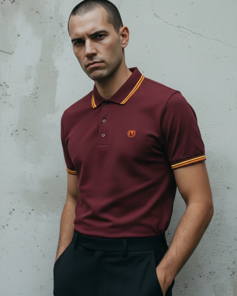 Pirate 69 Hawk Wreath Twin Tipped Polo Shirt