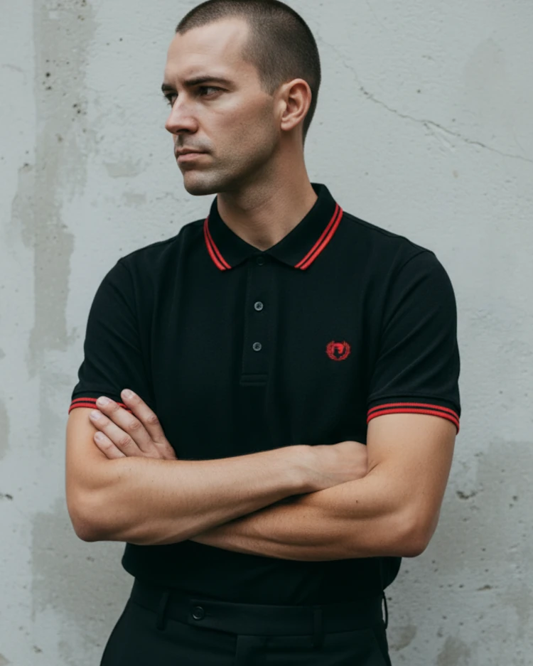 Pirate 69 Hawk Wreath Twin Tipped Polo Shirt